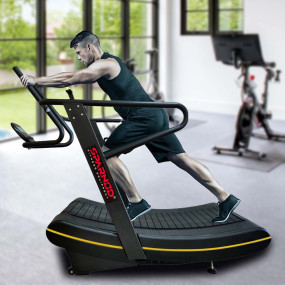 commercial curve treadmill for gym setup